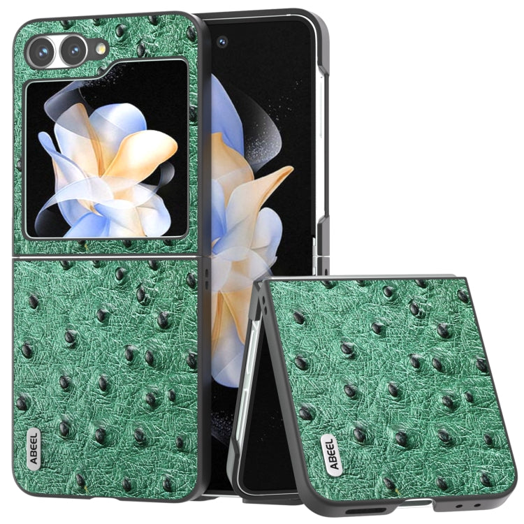 ABEEL Genuine Leather Ostrich Texture Phone Case, For Samsung Galaxy Z Flip6 / Flip7 FE, For Samsung Galaxy Z Fold6, For Samsung Galaxy Z Fold5, For Samsung Galaxy Z Flip5 Samsung Accessories - APEXEL INDIA - Mobile Lens - Mobile Camera Lens - Cellphone Accessories - Phone Lens - Smartphone Lens