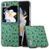 ABEEL Genuine Leather Ostrich Texture Phone Case, For Samsung Galaxy Z Flip6, For Samsung Galaxy Z Fold6, For Samsung Galaxy Z Fold5, For Samsung Galaxy Z Flip5 Samsung Accessories - APEXEL INDIA - Mobile Lens - Mobile Camera Lens - Cellphone Accessories - Phone Lens - Smartphone Lens