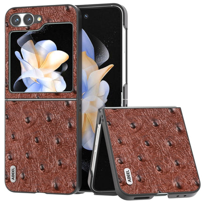 ABEEL Genuine Leather Ostrich Texture Phone Case, For Samsung Galaxy Z Flip6, For Samsung Galaxy Z Fold6, For Samsung Galaxy Z Fold5, For Samsung Galaxy Z Flip5 Samsung Accessories - APEXEL INDIA - Mobile Lens - Mobile Camera Lens - Cellphone Accessories - Phone Lens - Smartphone Lens
