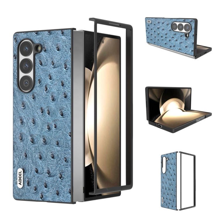 ABEEL Genuine Leather Ostrich Texture Phone Case, For Samsung Galaxy Z Flip6, For Samsung Galaxy Z Fold6, For Samsung Galaxy Z Fold5, For Samsung Galaxy Z Flip5 Samsung Accessories - APEXEL INDIA - Mobile Lens - Mobile Camera Lens - Cellphone Accessories - Phone Lens - Smartphone Lens