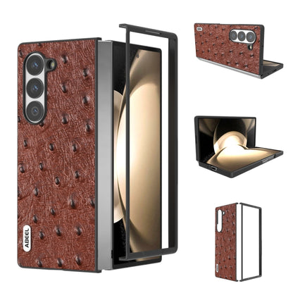 ABEEL Genuine Leather Ostrich Texture Phone Case, For Samsung Galaxy Z Flip6, For Samsung Galaxy Z Fold6, For Samsung Galaxy Z Fold5, For Samsung Galaxy Z Flip5 Samsung Accessories - APEXEL INDIA - Mobile Lens - Mobile Camera Lens - Cellphone Accessories - Phone Lens - Smartphone Lens