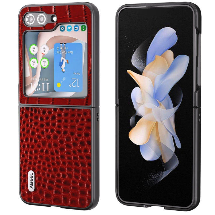 ABEEL Genuine Leather Crocodile Pattern Black Edge Phone Case, For Samsung Galaxy Z Flip6, For Samsung Galaxy Z Fold6, For Samsung Galaxy Z Fold5, For Samsung Galaxy Z Flip5 Samsung Accessories - APEXEL INDIA - Mobile Lens - Mobile Camera Lens - Cellphone Accessories - Phone Lens - Smartphone Lens