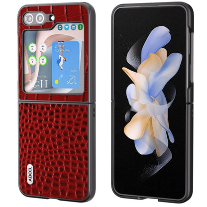 ABEEL Genuine Leather Crocodile Pattern Black Edge Phone Case, For Samsung Galaxy Z Flip6, For Samsung Galaxy Z Fold6, For Samsung Galaxy Z Fold5, For Samsung Galaxy Z Flip5 Samsung Accessories - APEXEL INDIA - Mobile Lens - Mobile Camera Lens - Cellphone Accessories - Phone Lens - Smartphone Lens