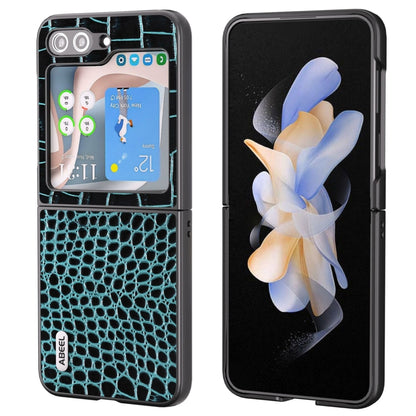 ABEEL Genuine Leather Crocodile Pattern Black Edge Phone Case, For Samsung Galaxy Z Flip6, For Samsung Galaxy Z Fold6, For Samsung Galaxy Z Fold5, For Samsung Galaxy Z Flip5 Samsung Accessories - APEXEL INDIA - Mobile Lens - Mobile Camera Lens - Cellphone Accessories - Phone Lens - Smartphone Lens