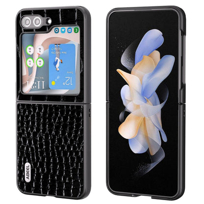 ABEEL Genuine Leather Crocodile Pattern Black Edge Phone Case, For Samsung Galaxy Z Flip6, For Samsung Galaxy Z Fold6, For Samsung Galaxy Z Fold5, For Samsung Galaxy Z Flip5 Samsung Accessories - APEXEL INDIA - Mobile Lens - Mobile Camera Lens - Cellphone Accessories - Phone Lens - Smartphone Lens