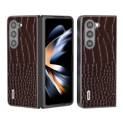 ABEEL Genuine Leather Crocodile Pattern Black Edge Phone Case, For Samsung Galaxy Z Flip6, For Samsung Galaxy Z Fold6, For Samsung Galaxy Z Fold5, For Samsung Galaxy Z Flip5 Samsung Accessories - APEXEL INDIA - Mobile Lens - Mobile Camera Lens - Cellphone Accessories - Phone Lens - Smartphone Lens