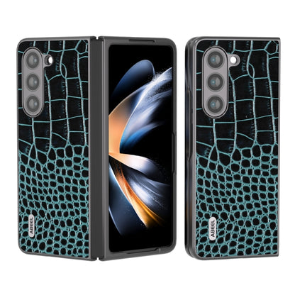 ABEEL Genuine Leather Crocodile Pattern Black Edge Phone Case, For Samsung Galaxy Z Flip6, For Samsung Galaxy Z Fold6, For Samsung Galaxy Z Fold5, For Samsung Galaxy Z Flip5 Samsung Accessories - APEXEL INDIA - Mobile Lens - Mobile Camera Lens - Cellphone Accessories - Phone Lens - Smartphone Lens