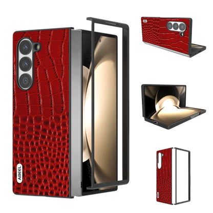 ABEEL Genuine Leather Crocodile Pattern Black Edge Phone Case, For Samsung Galaxy Z Flip6, For Samsung Galaxy Z Fold6, For Samsung Galaxy Z Fold5, For Samsung Galaxy Z Flip5 Samsung Accessories - APEXEL INDIA - Mobile Lens - Mobile Camera Lens - Cellphone Accessories - Phone Lens - Smartphone Lens