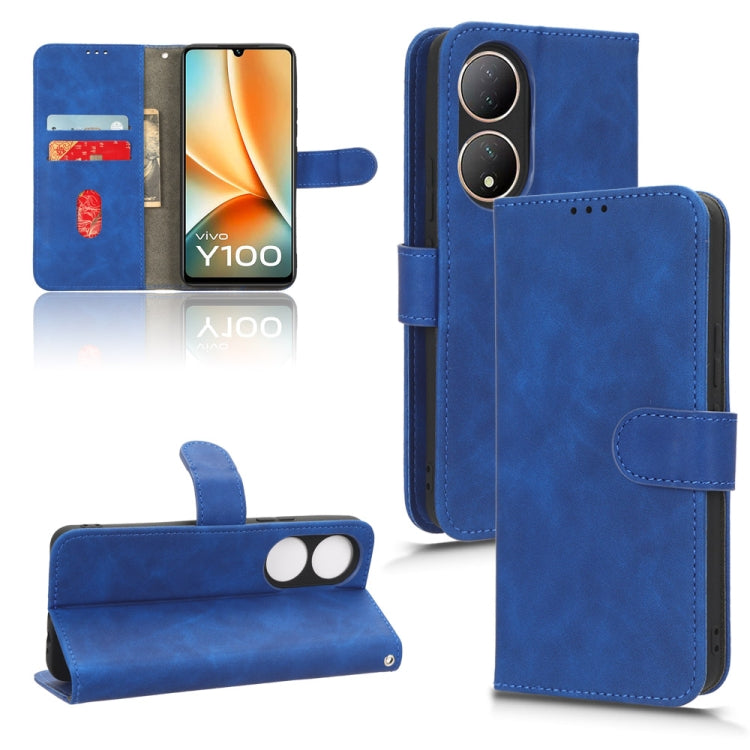 Skin Feel Magnetic Flip Leather Phone Case, For vivo S17 5G, For vivo Y100 5G