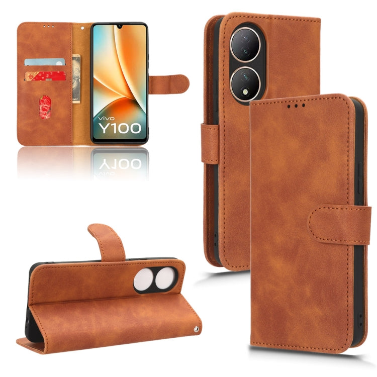 Skin Feel Magnetic Flip Leather Phone Case, For vivo S17 5G, For vivo Y100 5G