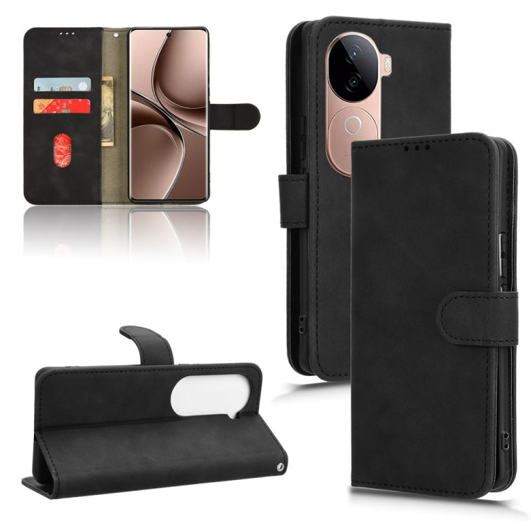 Skin Feel Magnetic Flip Leather Phone Case, For vivo X200 5G, For vivo X200 Pro mini 5G, For vivo X200 Pro 5G, For vivo V40e 5G India / iQOO Z9s 5G