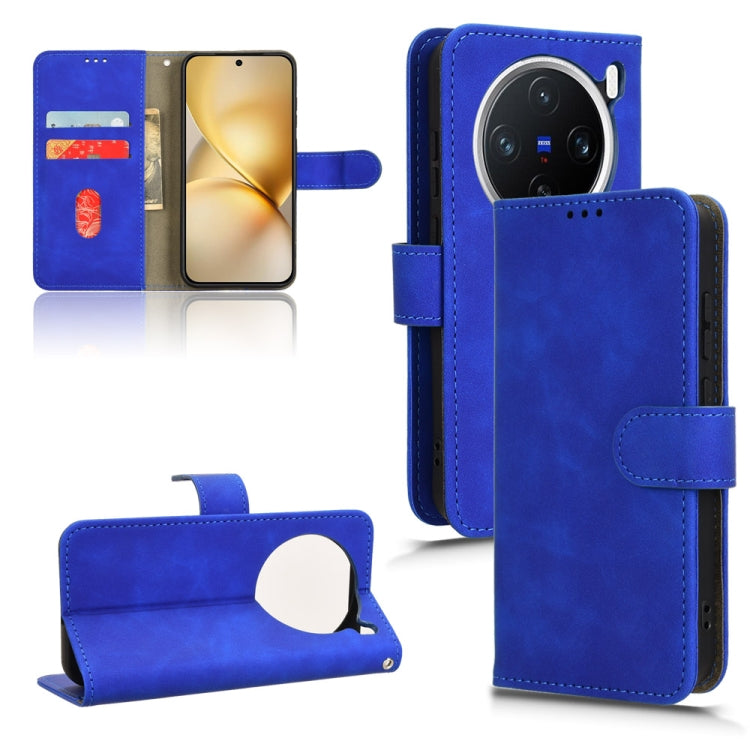 Skin Feel Magnetic Flip Leather Phone Case, For vivo X200 5G, For vivo X200 Pro mini 5G, For vivo X200 Pro 5G, For vivo V40e 5G India / iQOO Z9s 5G