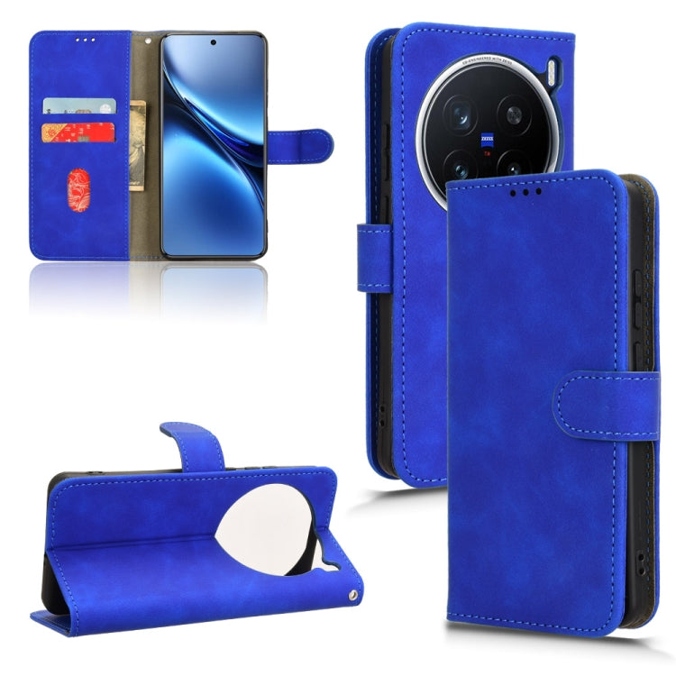 Skin Feel Magnetic Flip Leather Phone Case, For vivo X200 5G, For vivo X200 Pro mini 5G, For vivo X200 Pro 5G, For vivo V40e 5G India / iQOO Z9s 5G