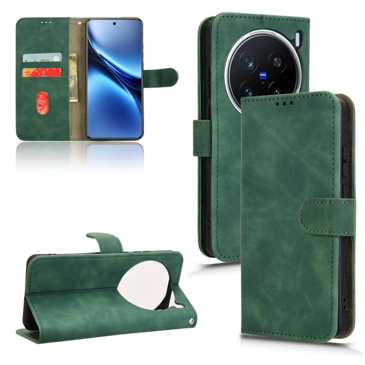 Skin Feel Magnetic Flip Leather Phone Case, For vivo X200 5G, For vivo X200 Pro mini 5G, For vivo X200 Pro 5G, For vivo V40e 5G India / iQOO Z9s 5G