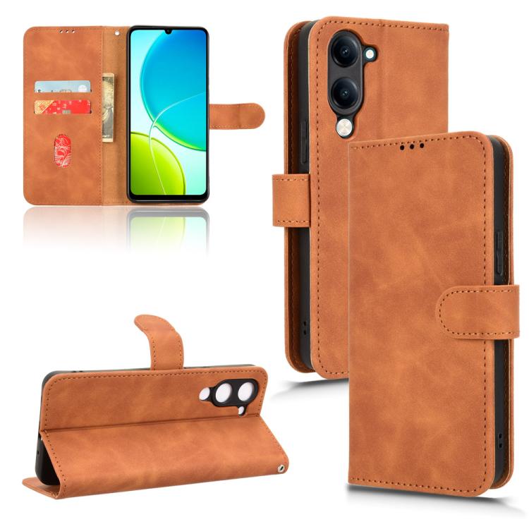 Skin Feel Magnetic Flip Leather Phone Case, For vivo Y04 4G, For vivo V50, For vivo iQOO 13, For vivo Y19s 4G Global