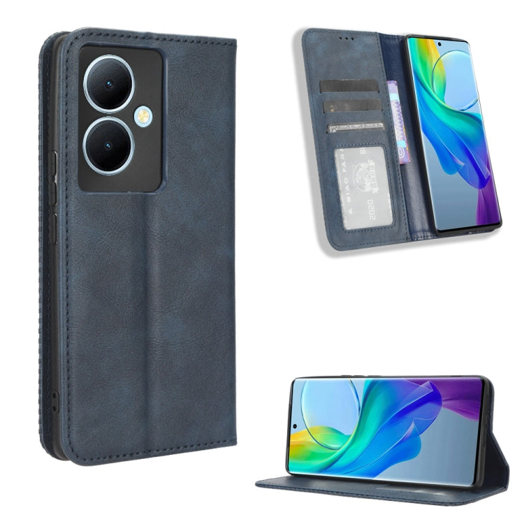 Magnetic Buckle Retro Texture Leather Phone Case, For vivo S17 5G / S17 Pro, For vivo S17e, For vivo Y78 Plus, For vivo Y16 / iQOO Z7i, For vivo Y100 5G, For vivo Y33T / Y33s / Y21 / Y21s