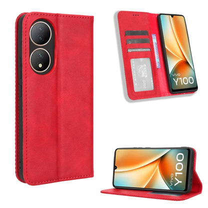 Magnetic Buckle Retro Texture Leather Phone Case, For vivo S17 5G / S17 Pro, For vivo S17e, For vivo Y78 Plus, For vivo Y16 / iQOO Z7i, For vivo Y100 5G, For vivo Y33T / Y33s / Y21 / Y21s