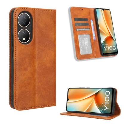 Magnetic Buckle Retro Texture Leather Phone Case, For vivo S17 5G / S17 Pro, For vivo S17e, For vivo Y78 Plus, For vivo Y16 / iQOO Z7i, For vivo Y100 5G, For vivo Y33T / Y33s / Y21 / Y21s