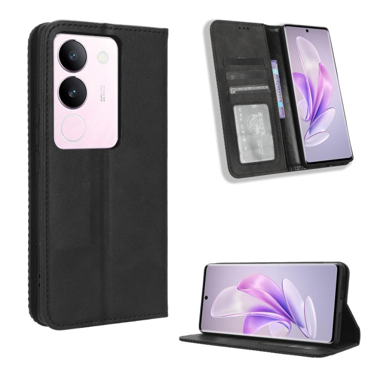 Magnetic Buckle Retro Texture Leather Phone Case, For vivo S17 5G / S17 Pro, For vivo S17e, For vivo Y78 Plus, For vivo Y16 / iQOO Z7i, For vivo Y100 5G, For vivo Y33T / Y33s / Y21 / Y21s