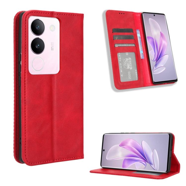 Magnetic Buckle Retro Texture Leather Phone Case, For vivo S17 5G / S17 Pro, For vivo S17e, For vivo Y78 Plus, For vivo Y16 / iQOO Z7i, For vivo Y100 5G, For vivo Y33T / Y33s / Y21 / Y21s