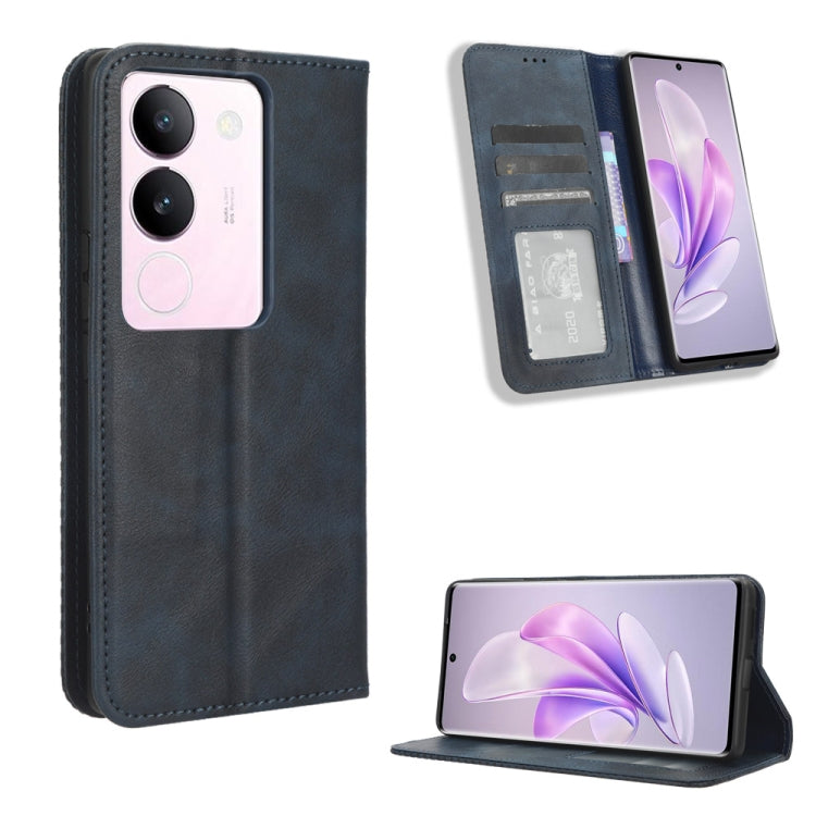 Magnetic Buckle Retro Texture Leather Phone Case, For vivo S17 5G / S17 Pro, For vivo S17e, For vivo Y78 Plus, For vivo Y16 / iQOO Z7i, For vivo Y100 5G, For vivo Y33T / Y33s / Y21 / Y21s
