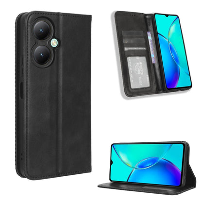 Magnetic Buckle Retro Texture Leather Phone Case, For vivo X100 5G, For vivo V29E / Y200 5G, For vivo Y17s 4G, For vivo V29e 5G, For vivo Y27 / Y36 5G / 4G, For vivo Y35+ 5G