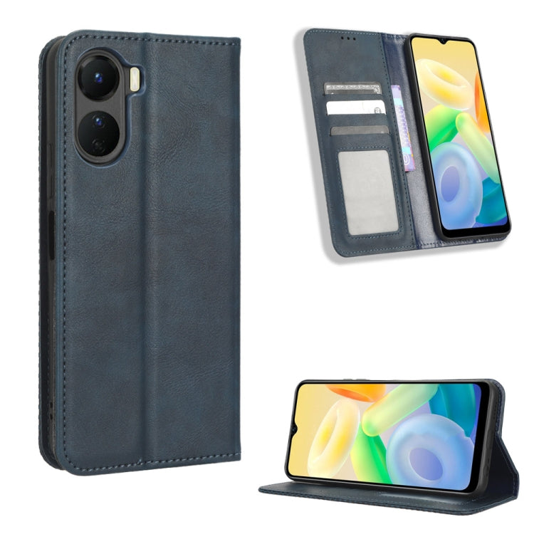 Magnetic Buckle Retro Texture Leather Phone Case, For vivo S17 5G / S17 Pro, For vivo S17e, For vivo Y78 Plus, For vivo Y16 / iQOO Z7i, For vivo Y100 5G, For vivo Y33T / Y33s / Y21 / Y21s