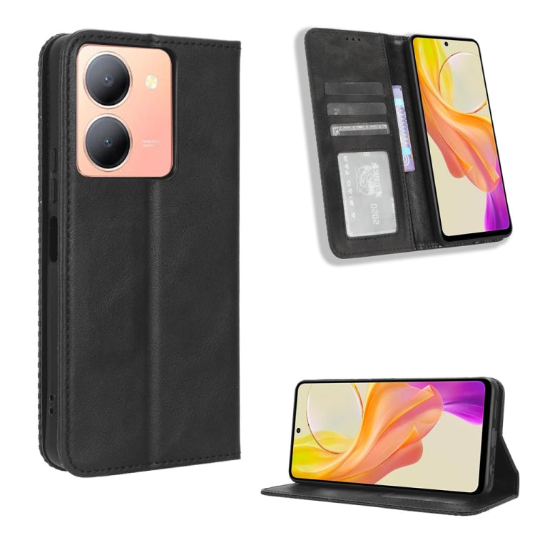 Magnetic Buckle Retro Texture Leather Phone Case, For vivo X100 5G, For vivo V29E / Y200 5G, For vivo Y17s 4G, For vivo V29e 5G, For vivo Y27 / Y36 5G / 4G, For vivo Y35+ 5G