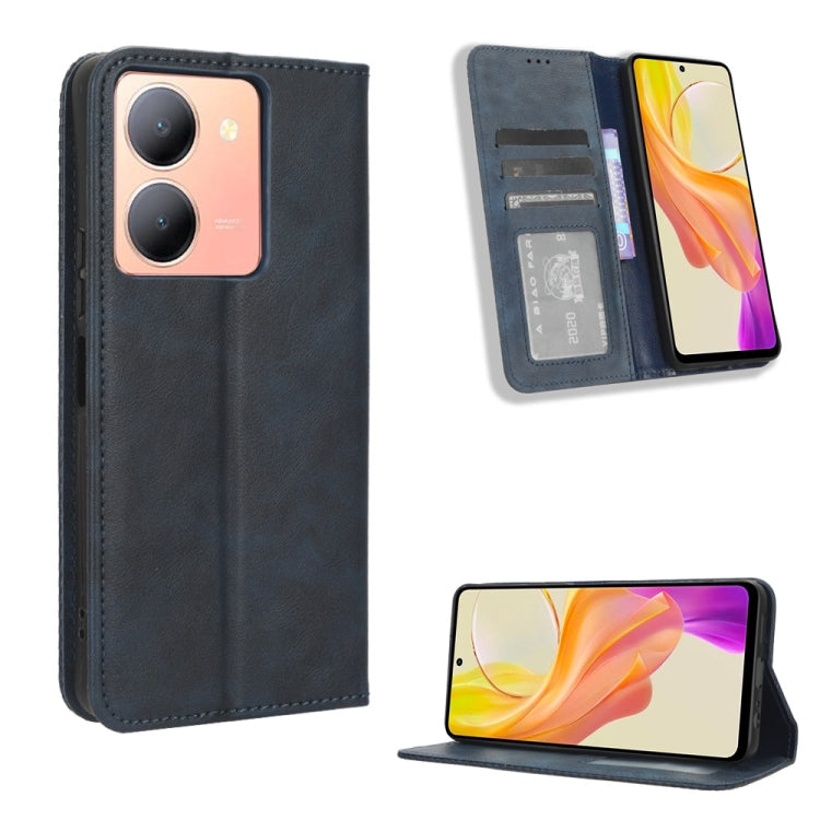 Magnetic Buckle Retro Texture Leather Phone Case, For vivo X100 5G, For vivo V29E / Y200 5G, For vivo Y17s 4G, For vivo V29e 5G, For vivo Y27 / Y36 5G / 4G, For vivo Y35+ 5G