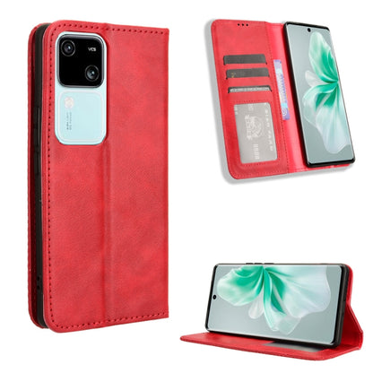 Magnetic Buckle Retro Texture Leather Phone Case, For vivo Y03 4G, For vivo Y200e 5G / Y100 5G IND, For vivo V30 5G / V30 Pro 5G, For vivo S18 5G / S18 Pro, For vivo S18e 5G, For vivo X100 Pro 5G
