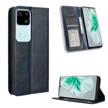Magnetic Buckle Retro Texture Leather Phone Case, For vivo Y03 4G, For vivo Y200e 5G / Y100 5G IND, For vivo V30 5G / V30 Pro 5G, For vivo S18 5G / S18 Pro, For vivo S18e 5G, For vivo X100 Pro 5G
