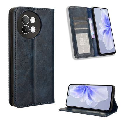 Magnetic Buckle Retro Texture Leather Phone Case, For vivo Y03 4G, For vivo Y200e 5G / Y100 5G IND, For vivo V30 5G / V30 Pro 5G, For vivo S18 5G / S18 Pro, For vivo S18e 5G, For vivo X100 Pro 5G