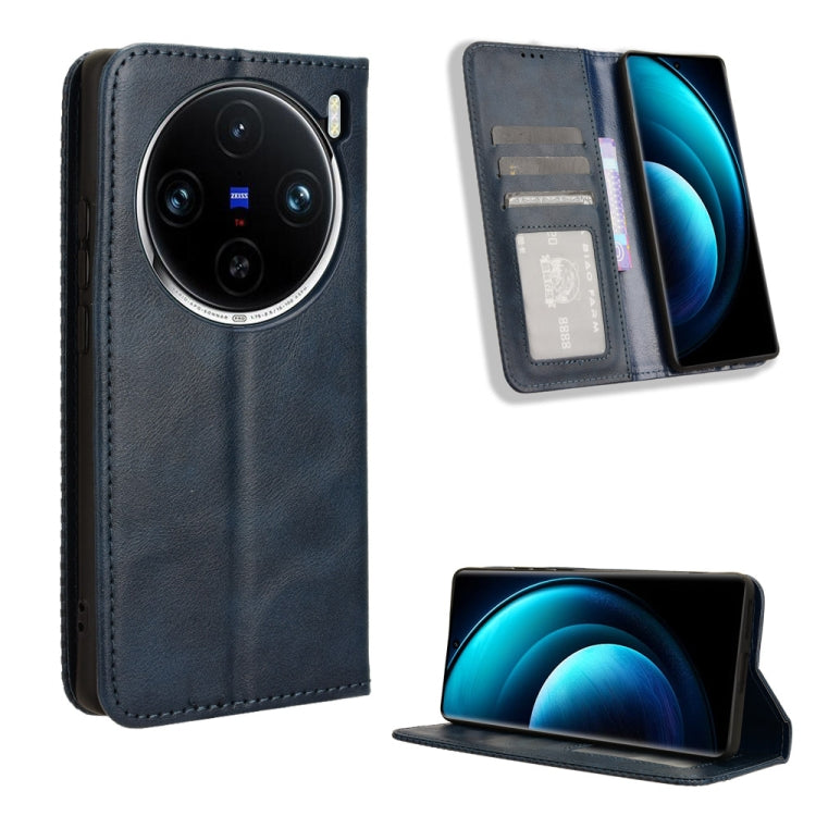 Magnetic Buckle Retro Texture Leather Phone Case, For vivo X100 5G, For vivo V29E / Y200 5G, For vivo Y17s 4G, For vivo V29e 5G, For vivo Y27 / Y36 5G / 4G, For vivo Y35+ 5G