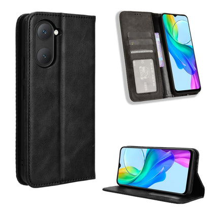 Magnetic Buckle Retro Texture Leather Phone Case, For vivo Y03 4G, For vivo Y200e 5G / Y100 5G IND, For vivo V30 5G / V30 Pro 5G, For vivo S18 5G / S18 Pro, For vivo S18e 5G, For vivo X100 Pro 5G