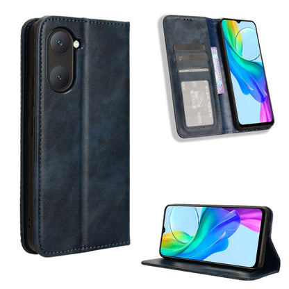 Magnetic Buckle Retro Texture Leather Phone Case, For vivo Y03 4G, For vivo Y200e 5G / Y100 5G IND, For vivo V30 5G / V30 Pro 5G, For vivo S18 5G / S18 Pro, For vivo S18e 5G, For vivo X100 Pro 5G