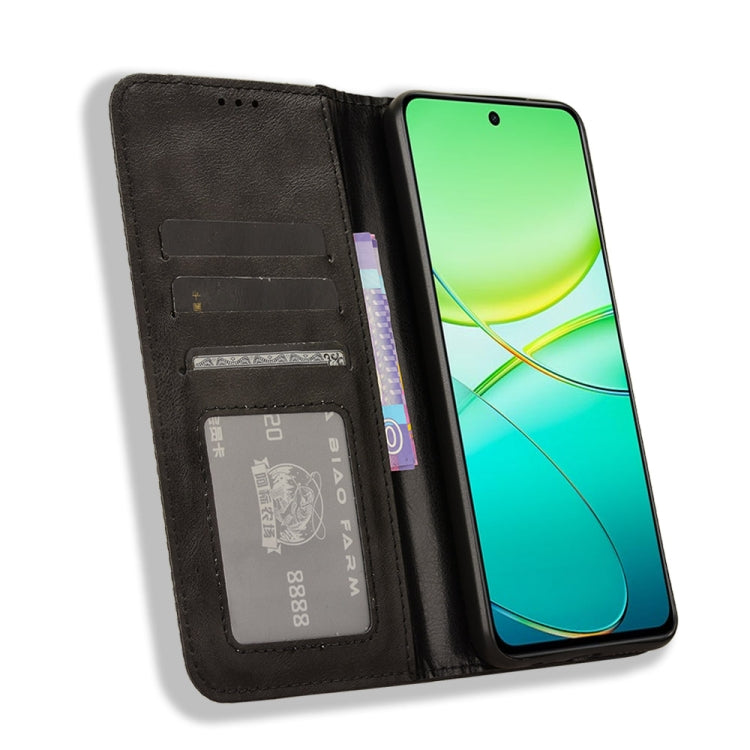 Magnetic Buckle Retro Texture Leather Phone Case, For vivo Y58 5G, For vivo S19 Pro 5G / V40 5G, For vivo S19 5G, For vivo Y28 4G, For vivo X100 Ultra 5G, For vivo Y38 5G / Y200i 5G