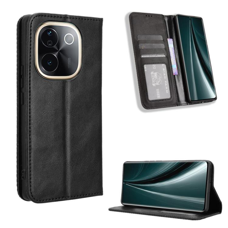 Magnetic Buckle Retro Texture Leather Phone Case, For vivo X200 Pro mini 5G, For vivo X200 Pro 5G, For vivo V40 Lite 4G / 5G IDN, For vivo V40e 5G / iQOO Z9S 5G, For vivo T3 Pro 5G / iQOO Z9S Pro 5G, For vivo V30e 5G / V40 Lite 5G
