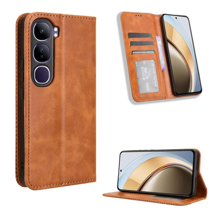Magnetic Buckle Retro Texture Leather Phone Case, For vivo X200 Pro mini 5G, For vivo X200 Pro 5G, For vivo V40 Lite 4G / 5G IDN, For vivo V40e 5G / iQOO Z9S 5G, For vivo T3 Pro 5G / iQOO Z9S Pro 5G, For vivo V30e 5G / V40 Lite 5G