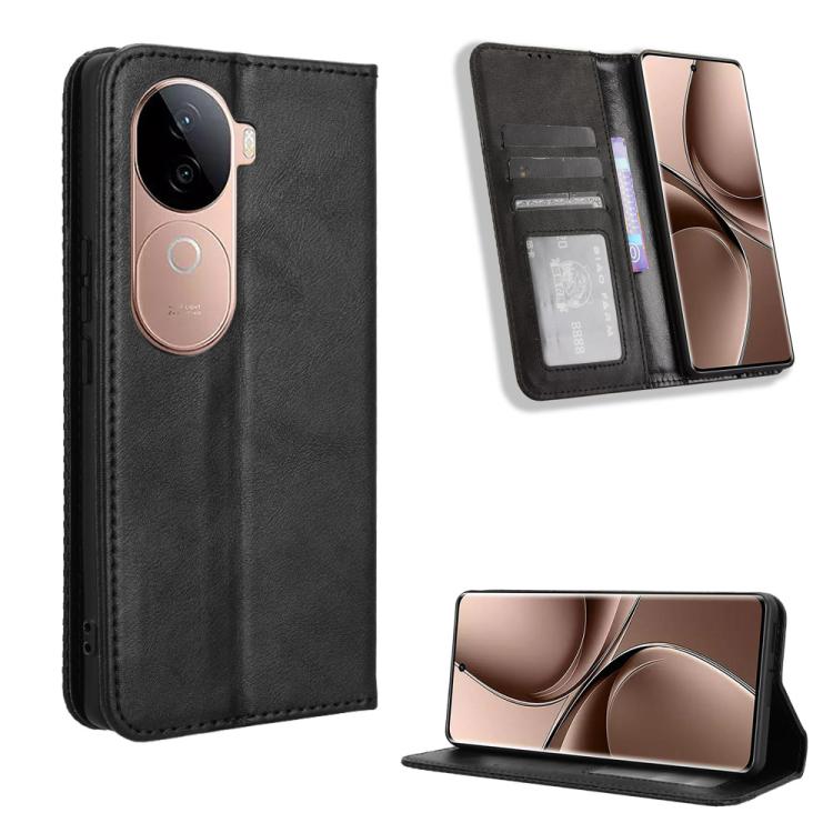 Magnetic Buckle Retro Texture Leather Phone Case, For vivo X200 Pro mini 5G, For vivo X200 Pro 5G, For vivo V40 Lite 4G / 5G IDN, For vivo V40e 5G / iQOO Z9S 5G, For vivo T3 Pro 5G / iQOO Z9S Pro 5G, For vivo V30e 5G / V40 Lite 5G