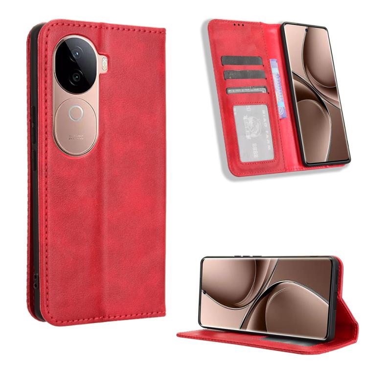 Magnetic Buckle Retro Texture Leather Phone Case, For vivo X200 Pro mini 5G, For vivo X200 Pro 5G, For vivo V40 Lite 4G / 5G IDN, For vivo V40e 5G / iQOO Z9S 5G, For vivo T3 Pro 5G / iQOO Z9S Pro 5G, For vivo V30e 5G / V40 Lite 5G