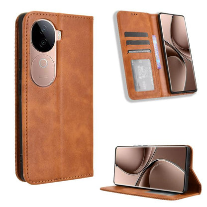 Magnetic Buckle Retro Texture Leather Phone Case, For vivo X200 Pro mini 5G, For vivo X200 Pro 5G, For vivo V40 Lite 4G / 5G IDN, For vivo V40e 5G / iQOO Z9S 5G, For vivo T3 Pro 5G / iQOO Z9S Pro 5G, For vivo V30e 5G / V40 Lite 5G