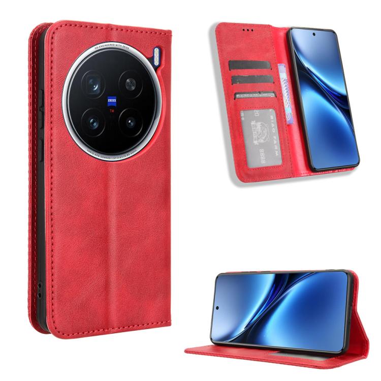 Magnetic Buckle Retro Texture Leather Phone Case, For vivo X200 Pro mini 5G, For vivo X200 Pro 5G, For vivo V40 Lite 4G / 5G IDN, For vivo V40e 5G / iQOO Z9S 5G, For vivo T3 Pro 5G / iQOO Z9S Pro 5G, For vivo V30e 5G / V40 Lite 5G
