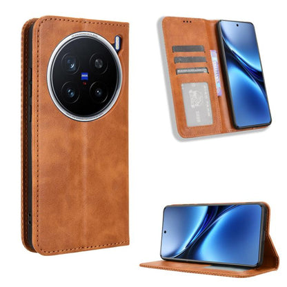 Magnetic Buckle Retro Texture Leather Phone Case, For vivo X200 Pro mini 5G, For vivo X200 Pro 5G, For vivo V40 Lite 4G / 5G IDN, For vivo V40e 5G / iQOO Z9S 5G, For vivo T3 Pro 5G / iQOO Z9S Pro 5G, For vivo V30e 5G / V40 Lite 5G