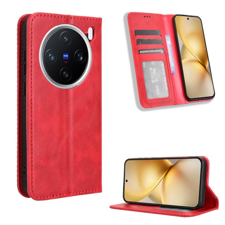 Magnetic Buckle Retro Texture Leather Phone Case, For vivo X200 Pro mini 5G, For vivo X200 Pro 5G, For vivo V40 Lite 4G / 5G IDN, For vivo V40e 5G / iQOO Z9S 5G, For vivo T3 Pro 5G / iQOO Z9S Pro 5G, For vivo V30e 5G / V40 Lite 5G