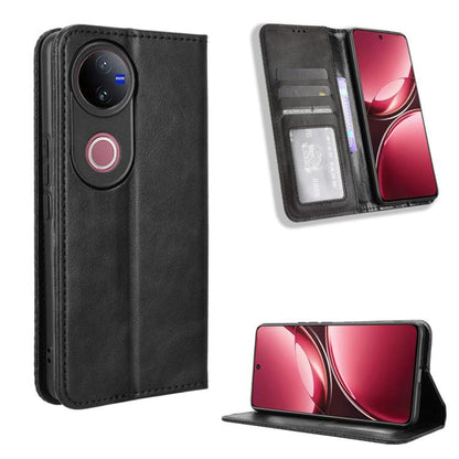 Magnetic Buckle Retro Texture Leather Phone Case, For vivo Y39 5G / Y300i, For vivo Y29 4G / T4x 5G, For vivo Y04 4G / Y29s 5G, For vivo V50 5G, For vivo Y19s 4G, For vivo X200 5G