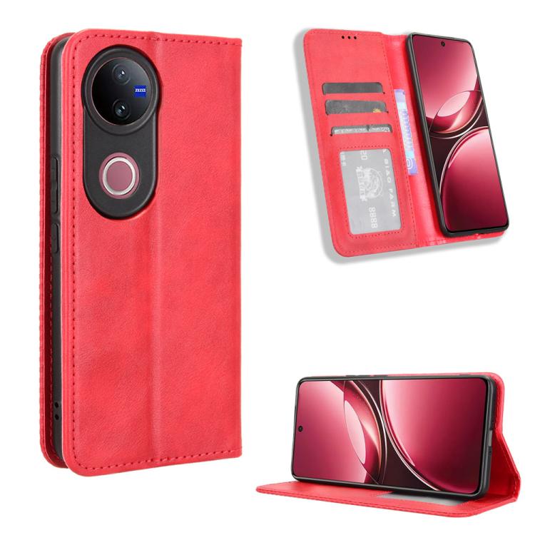 Magnetic Buckle Retro Texture Leather Phone Case, For vivo Y39 5G / Y300i, For vivo Y29 4G / T4x 5G, For vivo Y04 4G / Y29s 5G, For vivo V50 5G, For vivo Y19s 4G, For vivo X200 5G