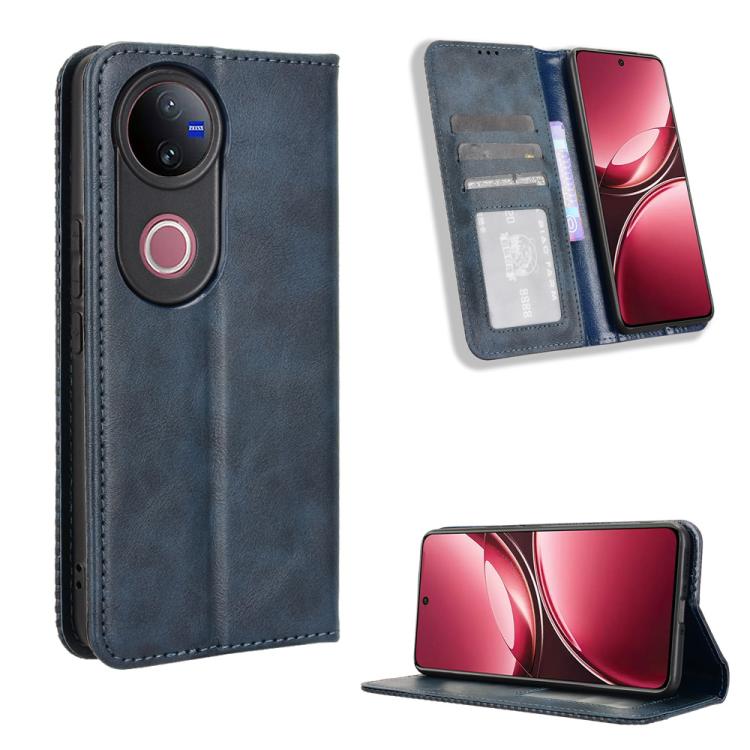 Magnetic Buckle Retro Texture Leather Phone Case, For vivo Y39 5G / Y300i, For vivo Y29 4G / T4x 5G, For vivo Y04 4G / Y29s 5G, For vivo V50 5G, For vivo Y19s 4G, For vivo X200 5G