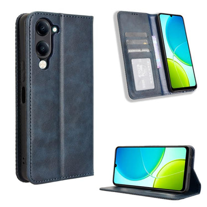 Magnetic Buckle Retro Texture Leather Phone Case, For vivo Y39 5G / Y300i, For vivo Y29 4G / T4x 5G, For vivo Y04 4G / Y29s 5G, For vivo V50 5G, For vivo Y19s 4G, For vivo X200 5G