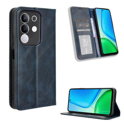 Magnetic Buckle Retro Texture Leather Phone Case, For vivo Y39 5G / Y300i, For vivo Y29 4G / T4x 5G, For vivo Y04 4G / Y29s 5G, For vivo V50 5G, For vivo Y19s 4G, For vivo X200 5G