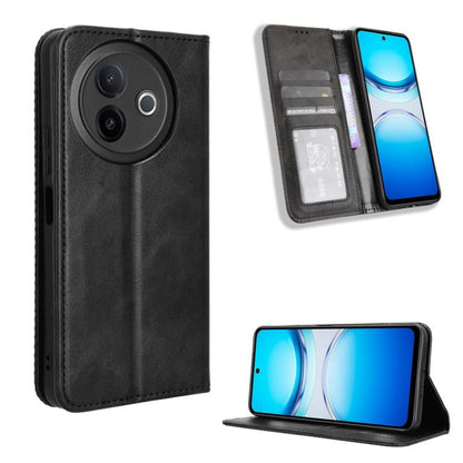 Magnetic Buckle Retro Texture Leather Phone Case, For vivo Y39 5G / Y300i, For vivo Y29 4G / T4x 5G, For vivo Y04 4G / Y29s 5G, For vivo V50 5G, For vivo Y19s 4G, For vivo X200 5G